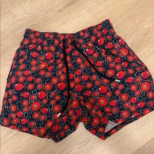 Vilebrequin Navy and Red Fun Print Swim Shorts